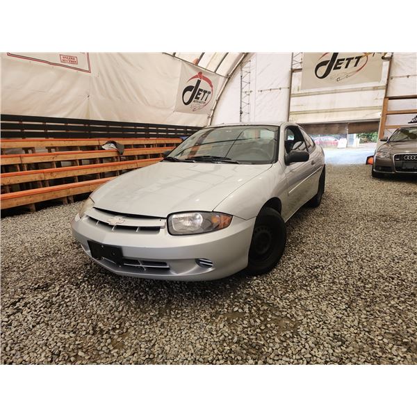 2003 CHEVY CAVALIER, SILVER, 267107 KMS, FRONT WHEEL DRIVE. - D285559