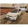 Image 3 : 2009 HONDA CIVIC, WHITE, 184524 KMS, FRONT WHEEL DRIVE. - D801133
