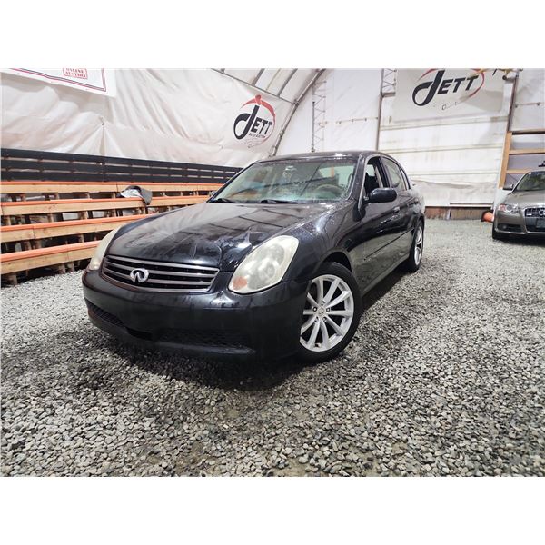 2006 INFINITY G35X, BLACK, 228732 KMS, ALL WHEEL DRIVE. - D602291