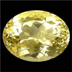 15.45ct  Sparkling Oval Facet Golden Yellow Citrine FLAWLESS Appraisal Estimate $309 (GEM-13126)