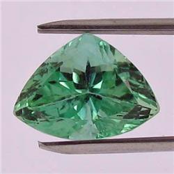 15.6ct Natural Deep Patroke Green Kunzite Trillion VVS Appraisal Estimate $1591 (GEM-18562)