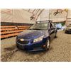 Image 2 : 2012 CHEVROLET CRUZE LT, BLUE, 139031 KMS, FRONT WHEEL DRIVE. - P343606