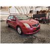 Image 8 : 2010 NISSAN SENTRA, RED, 152933 KMS, FRONT WHEEL DRIVE. - B665371