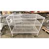 Image 2 : WHITE 3 TIER 48"W X 24"D X 40"H COMMERCIAL MOBILE METRO RACKING SYSTEM