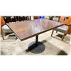 Image 3 : DARK WOOD 48"W X 30"D X 30"H BLACK METAL BASE RECTANGULAR COMMERCIAL RESTAURANT TABLE