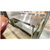 Image 1 : OMCAN STAINLESS STEEL 48"W X 30"D X 24"H COMMERCIAL 2 TIER EQUIPMENT STAND WITH SPILL EDGE