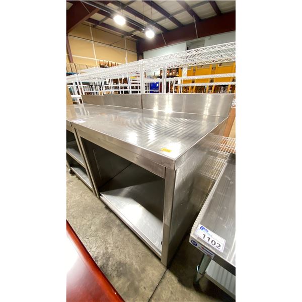 STAINLESS STEEL 33"W X 30"D X 37"H COMMERCIAL 3 TIER PERPETRATION TABLE / EQUIPMENT STAND WITH