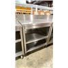Image 2 : STAINLESS STEEL 33"W X 30"D X 37"H COMMERCIAL 3 TIER PERPETRATION TABLE / EQUIPMENT STAND WITH