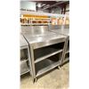 Image 2 : STAINLESS STEEL 30"W X 30"D X 36"H COMMERCIAL 3 TIER MOBILE PERPETRATION TABLE / EQUIPMENT STAND