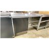 Image 2 : STAINLESS STEEL / BLACK 50"W X 25 1/2"D X 35 1/2"H COMMERCIAL 3 TIER SINGLE DOOR WORK SURFACE WITH