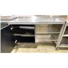 Image 3 : STAINLESS STEEL / BLACK 50"W X 25 1/2"D X 35 1/2"H COMMERCIAL 3 TIER SINGLE DOOR WORK SURFACE WITH