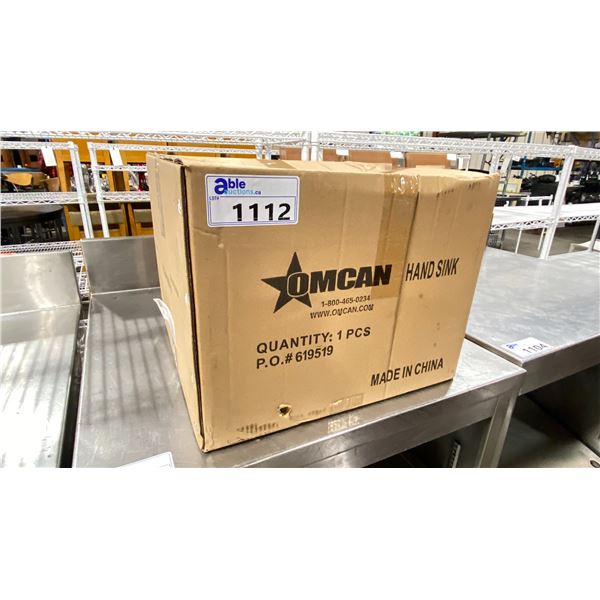 OMCAN 44586 STAINLESS STEEL COMMERCIAL SINGLE BAY HAND WASH SINK *IN BOX*