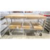 Image 1 : CHROME 2 TIER 60"W X 36"D X 34"H COMMERCIAL MOBILE METRO RACKING SYSTEM