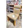 Image 1 : NATURAL WOOD PADDED COMMERCIAL RESTAURANT SIDE CHAIR