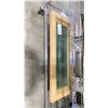 Image 1 : 4 NATURAL WOOD 38"W X 15 1/2"D COMMERCIAL GLASS INLAID DISPLAY SHELVES