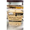 Image 1 : BOX OF #2 PAPER FOOD TAKE-OUT CONTAINERS