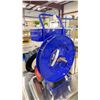 Image 1 : ULINE BLUE COMMERCIAL MOBILE BANDING CART WITH PLASTIC BANDING, CLIPS, & ASSORTED TOOLING