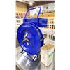 Image 2 : ULINE BLUE COMMERCIAL MOBILE BANDING CART WITH PLASTIC BANDING, CLIPS, & ASSORTED TOOLING