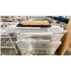 Image 1 : PALLET OF ASSORTED WHITE COMMERCIAL METRO RACKING SYSTEM PARTS, 2 HANGER BARS, PACKAGING PAPER, & 2