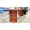 Image 2 : CHERRY WOOD FINISH 8'W X 42"D OVAL COMMERCIAL OFFICE BOARDROOM TABLE