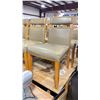 Image 1 : NATURAL WOOD PADDED COMMERCIAL RESTAURANT SIDE CHAIR