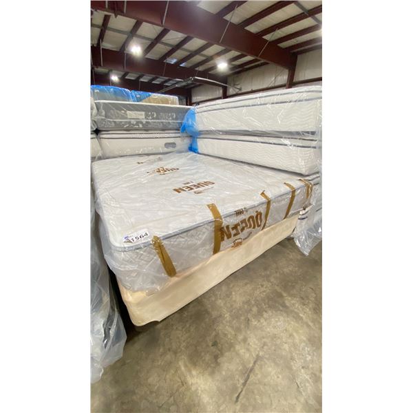 RESTWELL ORGANIC COTTON DAWSON NO FLIP MATTRESS WITH BOX SPRING & METAL BED FRAME *QUEEN SIZE*