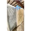 Image 2 : 2 CREAM QUEEN SIZE LOW PROFILE BOX SPRINGS *BOX SPRINGS ONLY, MUST TAKE BOTH*
