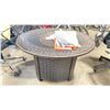 Image 1 : PARAMOUNT FP-450 BRONZE CAST ALUMINUM OVAL PROPANE OUTDOOR FIRE TABLE WITH CONVERTIBLE BURNER