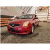 Image 2 : 2010 NISSAN SENTRA, RED, 152933 KMS, FRONT WHEEL DRIVE. - B665371