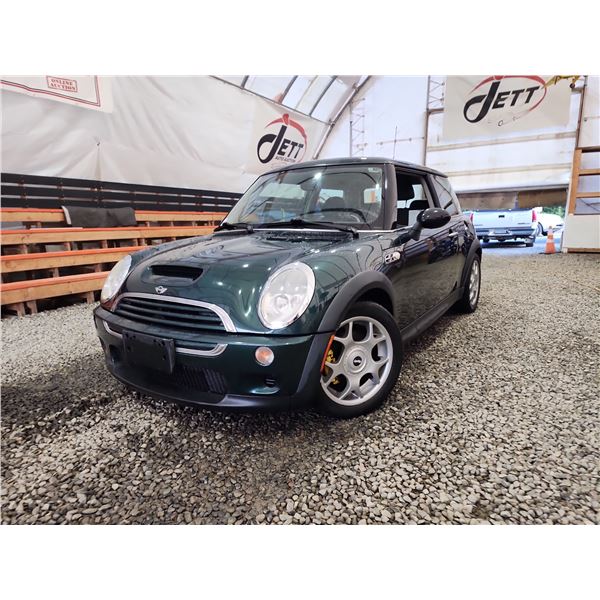 2003 MINI COOPER, GREEN, 180294 KMS, FRONT WHEEL DRIVE. - JD59381