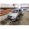 Image 4 : 2012 NISSAN VERSA, SILVER, 204193 KMS, FRONT WHEEL DRIVE. - D827116