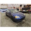 Image 9 : 2002 HONDA CIVIC, BLUE, 227874 KMS, FRONT WHEEL DRIVE. - B929825