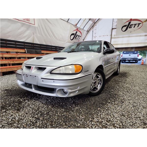 2004 PONTIAC GRAND AM, SILVER, 168162 KMS, FRONT WHEEL DRIVE. - D188088