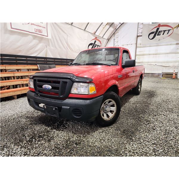 2008 FORD RANGER, RED, 259575 KMS, REAR WHEEL DRIVE. - BA32448