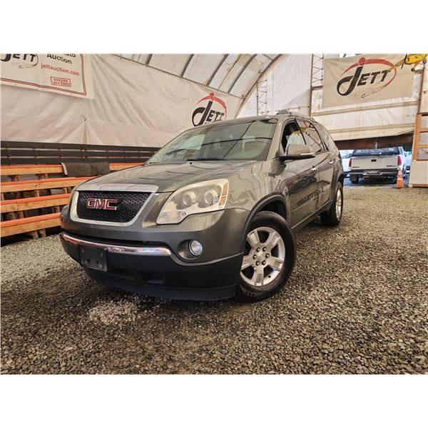 2011 GMC ACADIA, GREY, 223662 KMS, ALL WHEEL DRIVE. NO RESERVE. - D160084