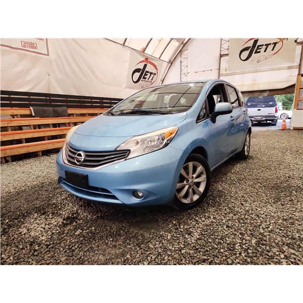 2014 NISSAN VERSA NOTE, BLUE, 117524 KMS, FRONT WHEEL DRIVE. - D377743
