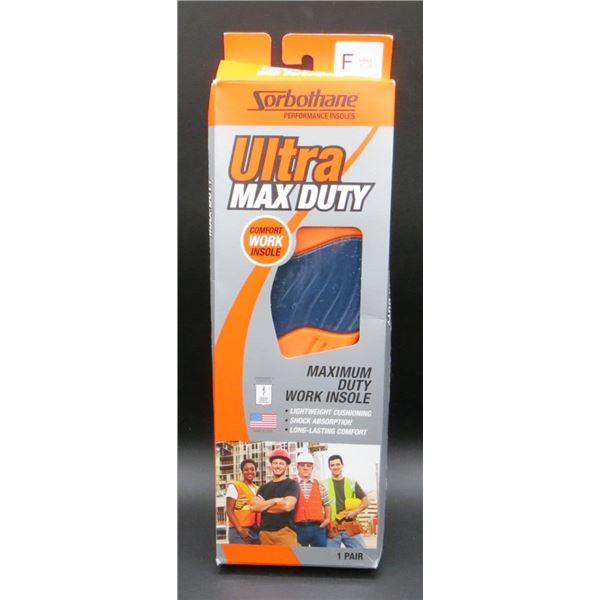 New Sorbothane Ultra Max Duty Work Insoles Men's Size 11-12