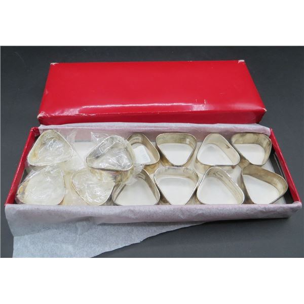 12 Silver Plated Napkin Rings From Eaton's $5.99 Each Sticker Price