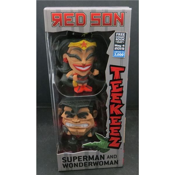 New Superman and Wonder Woman Red Son Teekeez 2-Pack (FCBD 2019 Exclusive) Limted /3000