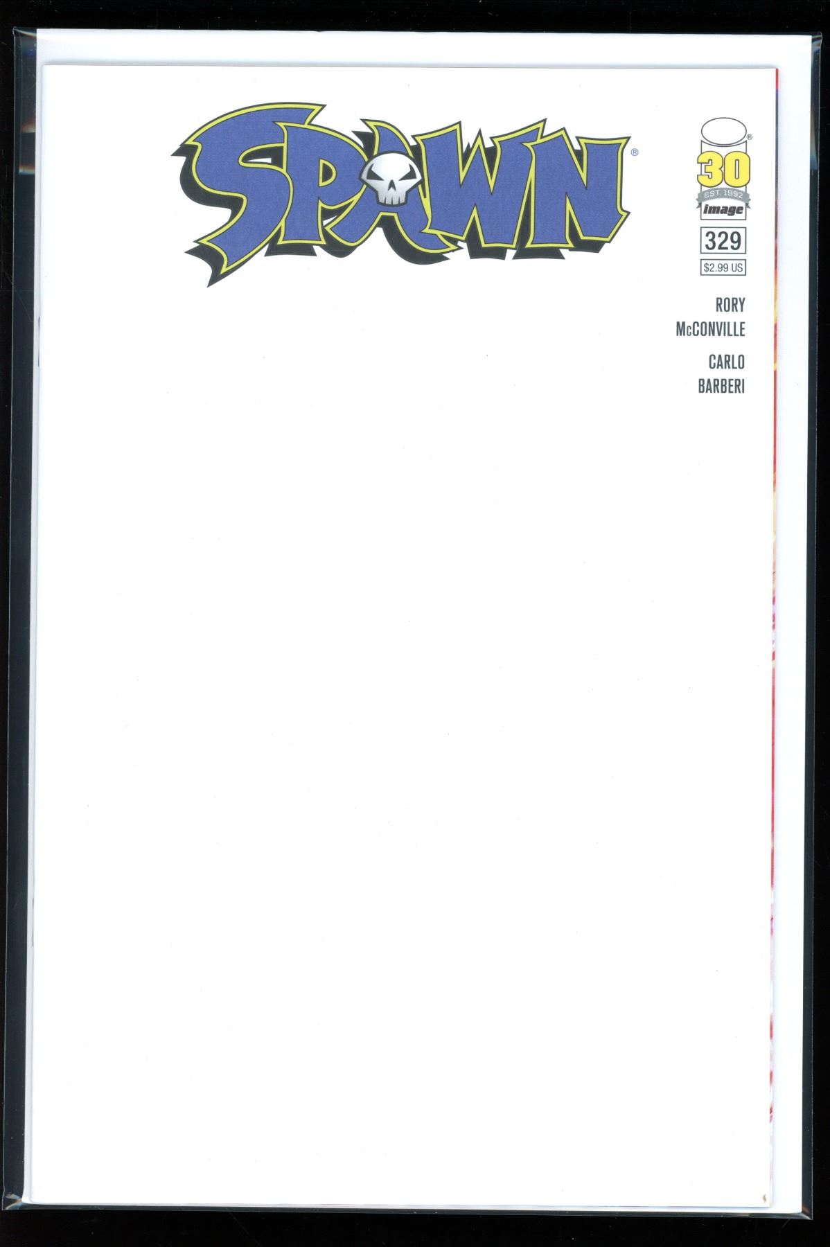 Image Spawn #329 Variant Sketch Cover (New Never Read)