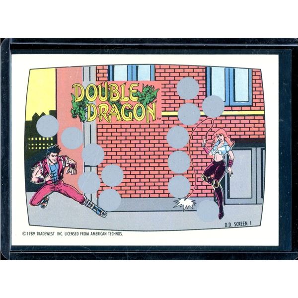 1989 Nintendo Scratch Off Card Double Dragon Screen 1 Card Not Scratched