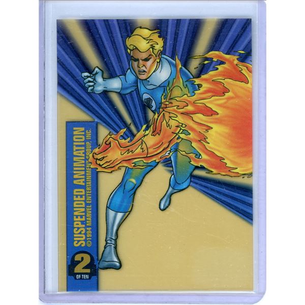 1994 Fleer Marvel Universe V Suspended Animation #2 Human Torch