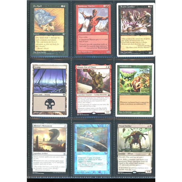 Lot Of 9 Various Magic The Gathering Cards Various Sets & Colors