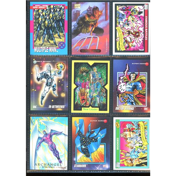 Lot Of 9 Various Marvel Collector Cards