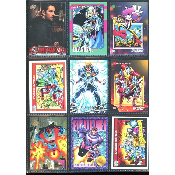 Lot Of 9 Various Marvel Collector Cards
