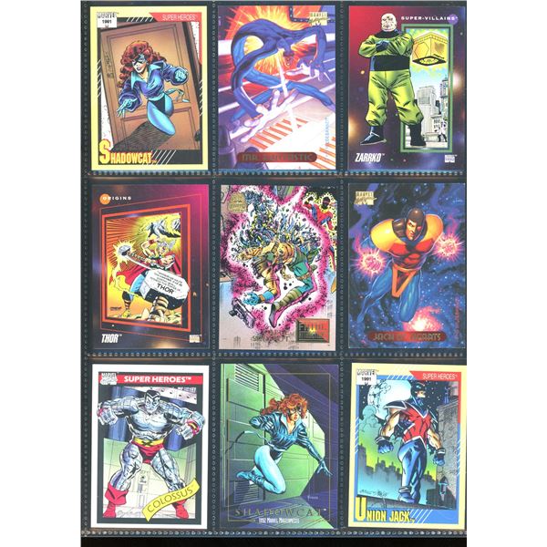 Lot Of 9 Various Marvel Collector Cards
