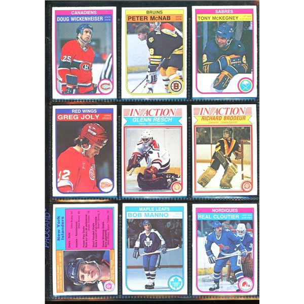 1982-83 OPC O-Pee-Chee Lot Of 9 Vintage Cards Various Teams & Players