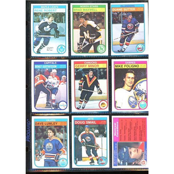 1982-83 OPC O-Pee-Chee Lot Of 9 Vintage Cards Various Teams & Players