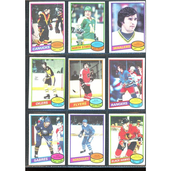 1980-81 OPC O-Pee-Chee Lot Of 9 Vintage Cards Various Teams & Players