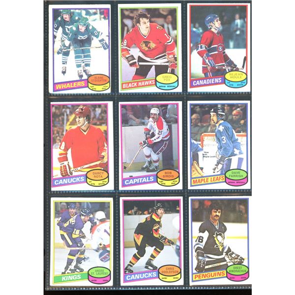 1980-81 OPC O-Pee-Chee Lot Of 9 Vintage Cards Various Teams & Players